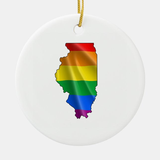 ILLINOIS PRIDE JULGRANSPRYDNAD KERAMIK (Framsidan)