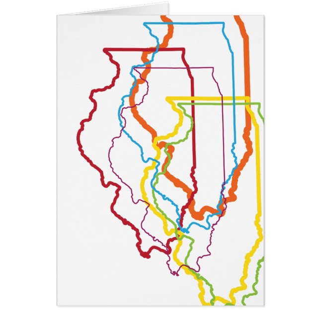 illinois pride oskärpa hälsningskort (Framsidan)