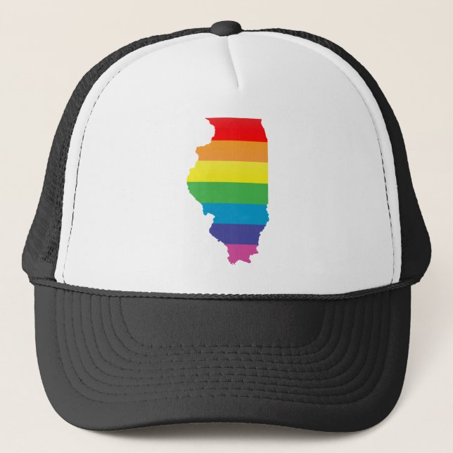 illinois pride. striped. truckerkeps (Framsida)
