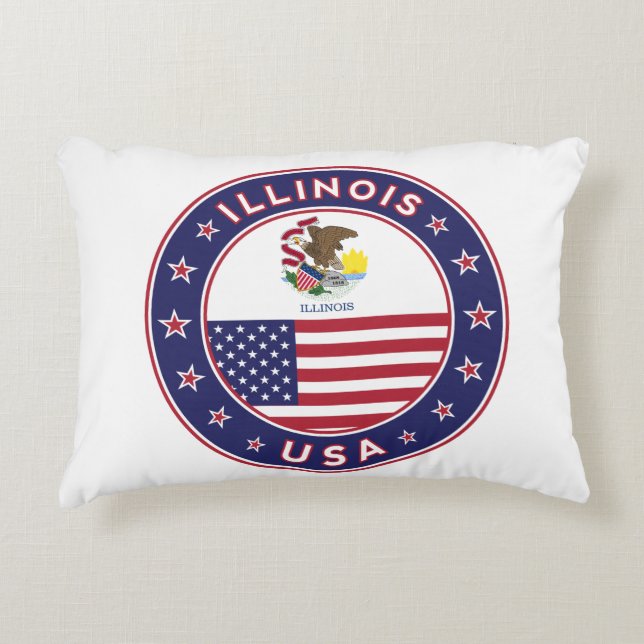 Illinois Prydnadskudde (Framsidan)