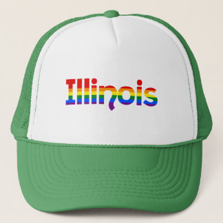 Illinois Rainbow text Hat Keps