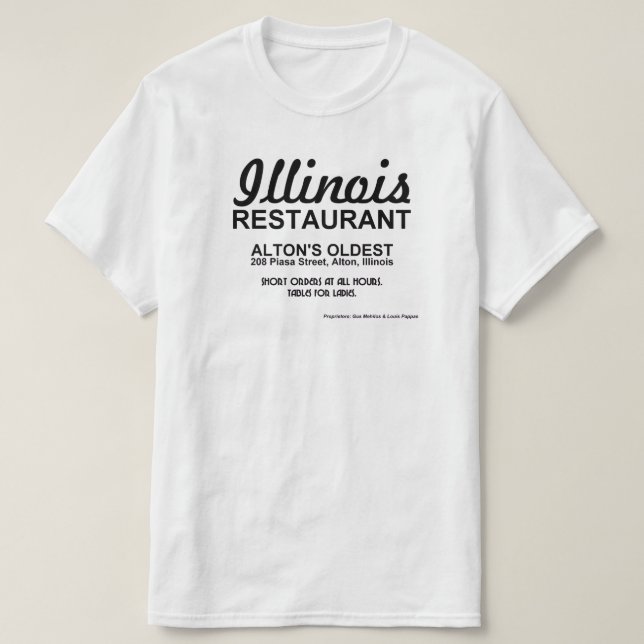 Illinois Restaurant, Alton, IL T-shirt (Design framsida)