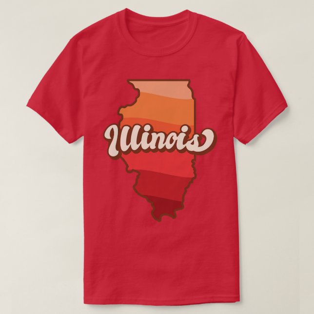 Illinois Retro T Shirt (Design framsida)
