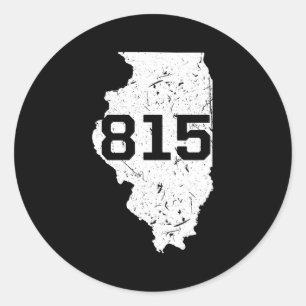 Illinois Rockford Joliet Area Code 815 Midwest Runt Klistermärke