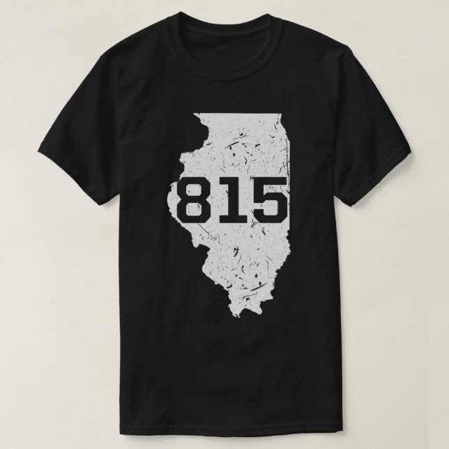 Illinois Rockford Joliet Area Code 815 Souvenir Gi T Shirt (Design framsida)