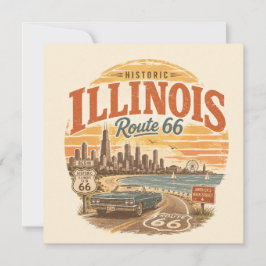 Illinois Route 66 Lakefront Reseskisser Kort