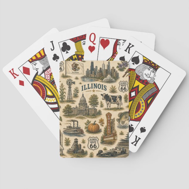 Illinois Route 66 Lucky Skyline Casinokort (Baksidan)