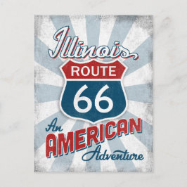 Illinois Route 66 Vintage America Vykort