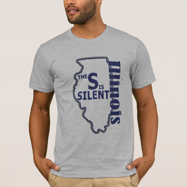 Illinois - set är tyst tee shirt (Framsida)