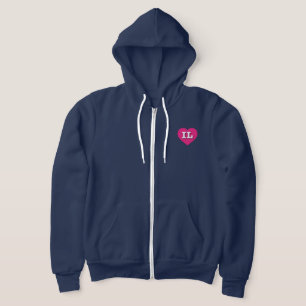 Illinois Shock rosa Heart - I kärlek IL T Shirt