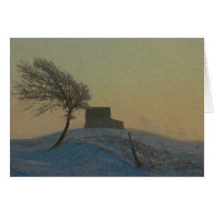 Illinois snöstorm hälsningskort