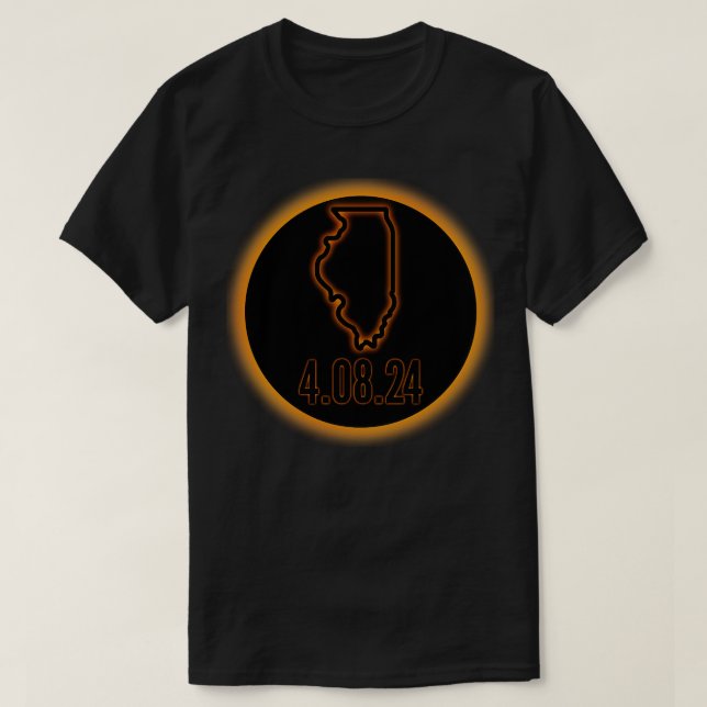 Illinois solar eclipse 2024 TShirt T Shirt (Design framsida)