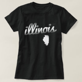 Illinois som är statlig i vit t shirt