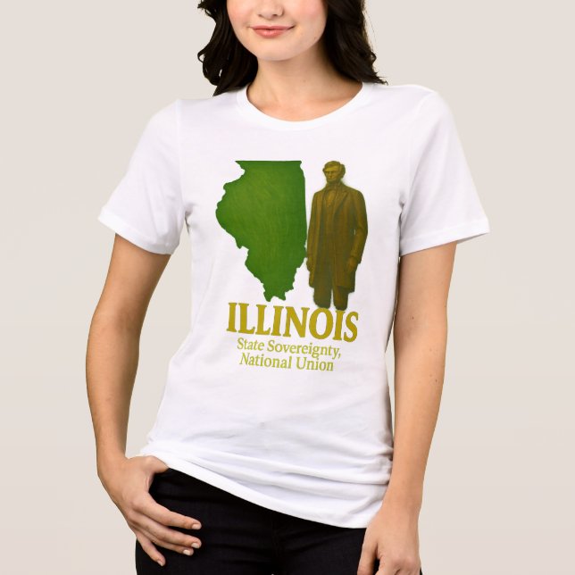 Illinois State Art T-Shirt.. T Shirt (Framsida)