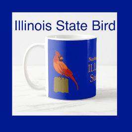 Illinois State Bird Cardinal Kaffemugg