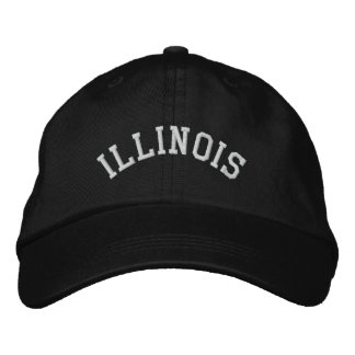 Illinois State Embroied Broderad Keps