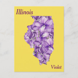 Illinois State Flower Collage Karta Vykort