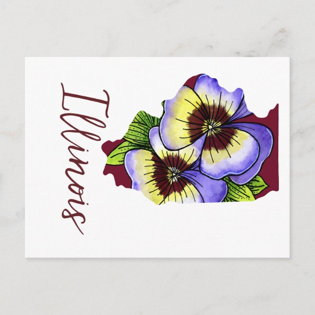 Illinois State Flower Vykort (Framsida)