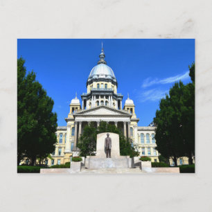 Illinois State Huvudstad Byggnad, Springfield Vykort