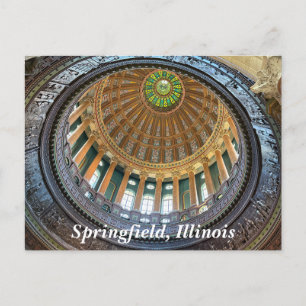 Illinois State Huvudstad i Springfield Helg Vykort