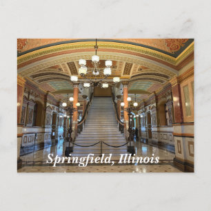 Illinois State Huvudstad i Springfield Helg Vykort