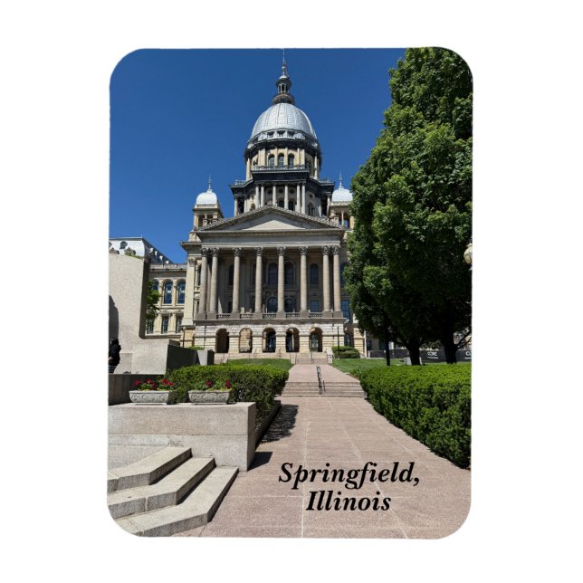 Illinois State Huvudstad i Springfield Magnet (Vertikal)