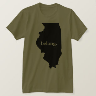 Illinois State Karta Belong T Shirt