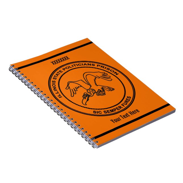 Illinois State Politikar-fängelset Anteckningsbok (Högra Sidan)