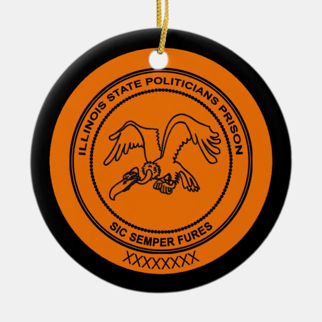 Illinois State Politikar-fängelset Julgransprydnad Keramik (Framsidan)