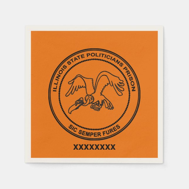 Illinois State Politikar-fängelset Pappersservett (Framsidan)