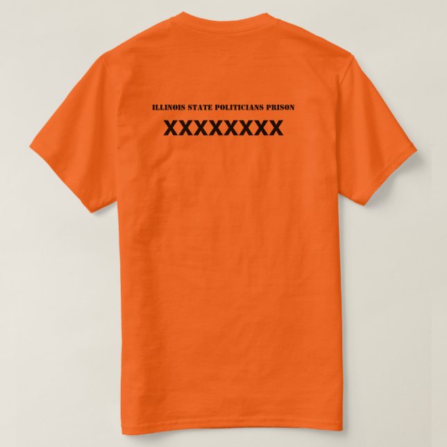 Illinois State Politikar-fängelset T Shirt (Design baksida)