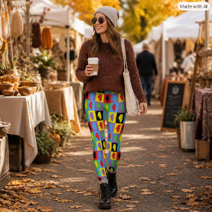 Illinois State Pride Pop Art-mönster Leggings