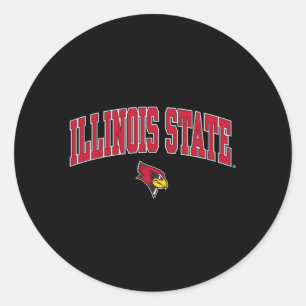 Illinois State Redbird Arch Over Black Runt Klistermärke