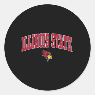 Illinois State Redbird Arch Over Black Runt Klistermärke