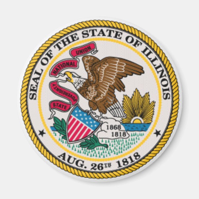 Illinois State Seal Magnet (Framsidan)