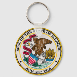 Illinois State Seal Nyckelring
