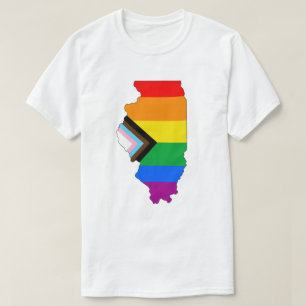Illinois State stolthet HBTQ Progress Pride T Shirt