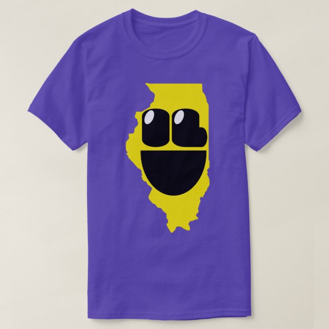 Illinois Stater of Happynes Illinois Smiling Ansik T Shirt (Design framsida)