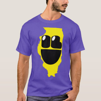 Illinois Stater of Happynes Illinois Smiling Ansik T Shirt