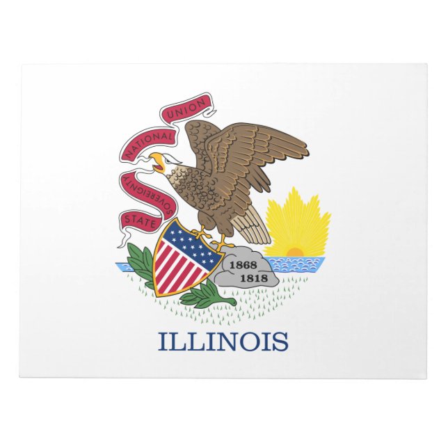 Illinois Statlig flagga Anteckningsblock (Framsida)