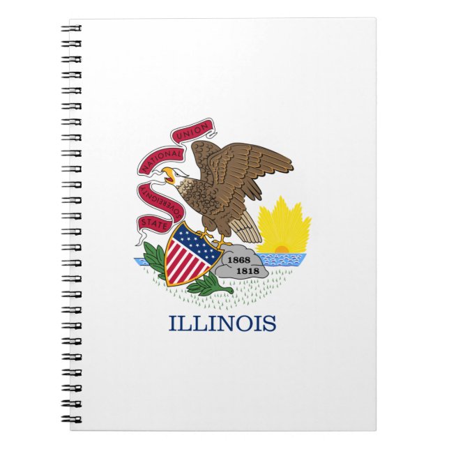 Illinois Statlig flagga Anteckningsbok (Framsidan)