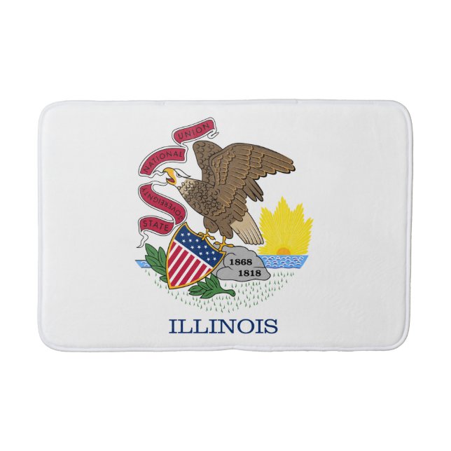 Illinois Statlig flagga Badrumsmatta (Framsidan)