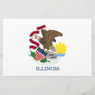Illinois Statlig flagga Brevpapper