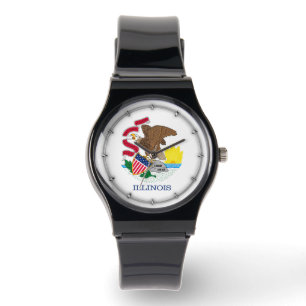 Illinois Statlig flagga Design Armbandsur