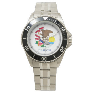 Illinois Statlig flagga Design Armbandsur