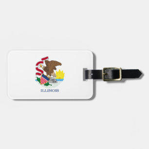 Illinois Statlig flagga Design Bagagebricka