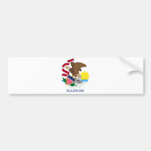 Illinois Statlig flagga Design Bildekal