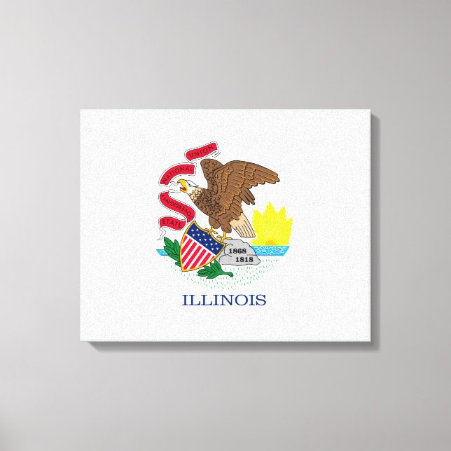 Illinois Statlig flagga Design Canvastryck (Framsida)