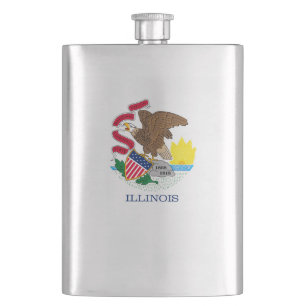 Illinois Statlig flagga Design Fickplunta
