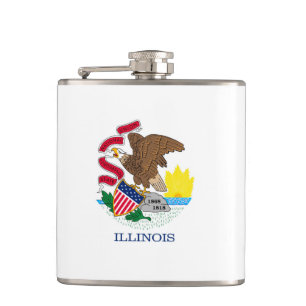 Illinois Statlig flagga Design Fickplunta